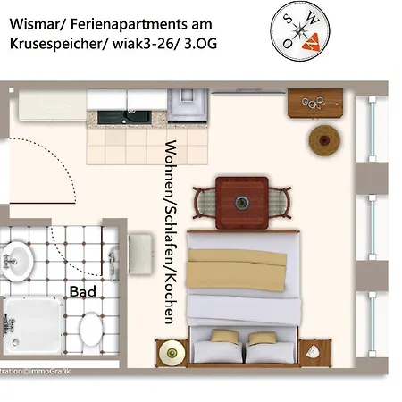 公寓 Ferienapartments Am Krusespeicher Ferienapartments Am Krusespeicher 3-26 *